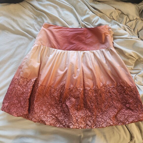 Ombre Peach and Cream Small Anthropologie Celui skirt - Picture 3 of 6